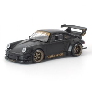 (Pre Orden - ETA 30/10/2026) Poprace 1/64 RWB 930 MATTE BLACK STELLA ARTOIS Diecast Scale Model Car