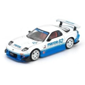 Poprace 1/64 MAZDA RX7 FD3S BLUE WHITE Enigma Exclusive Diecast Scale Model Car